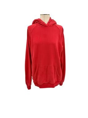 Ninety‎ Percent Organic Cotton Pullover Hoodie Red Relaxed Size Large